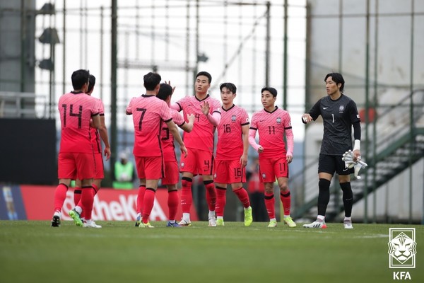 한국 국가대표팀. 대한축구협회 제공