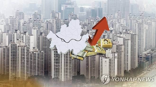 고가아파트 더올라…주택구입부담 양극화 심화 (CG) [연합뉴스TV 제공]