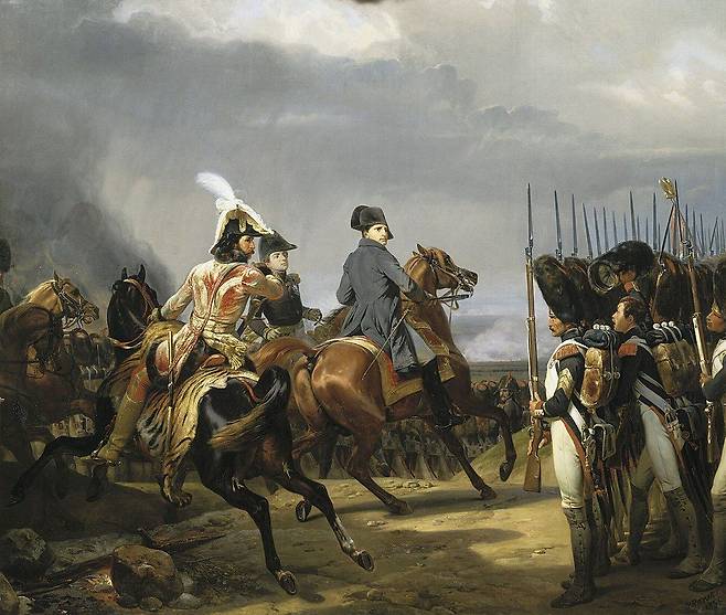 <위키피디아> Napoleon reviewing the Imperial Guard before the Battle of Jena