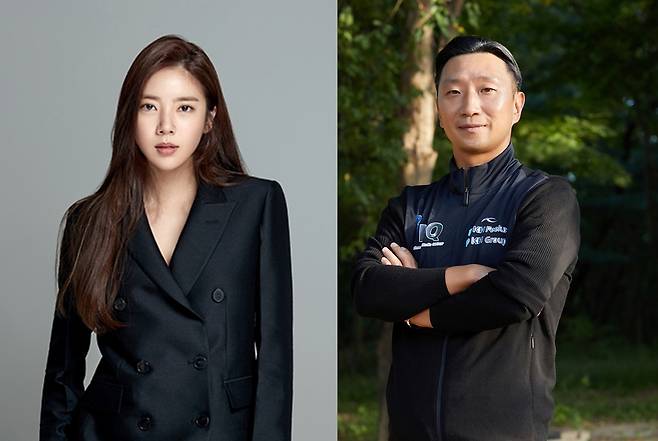 배우 손담비(왼쪽), 이규혁 IHQ 스피드스케이팅팀 감독 [에이치앤드엔터테인먼트·IHQ 제공. 재판매 및 DB 금지]