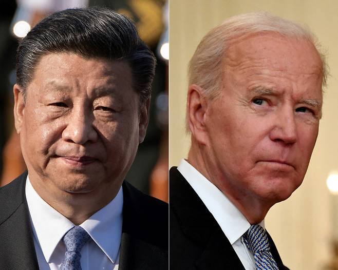 시진핑(왼쪽) 중국 국가주석과 조 바이든 미국 대통령. (사진= AFP)