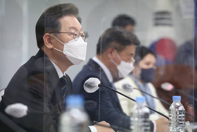 더불어민주당 이재명 대선 후보가 28일 서울 용산구 대한의사협회를 방문해 가진 간담회에서 발언하고 있다. (사진= 국회사진기자단)
