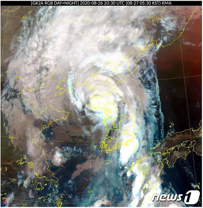 태풍 비바 위치 위성사진. /뉴스1
