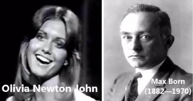 올리비아 뉴튼존(왼쪽, 외활아버지 막스 보른(1882-1970). IMDB 제공