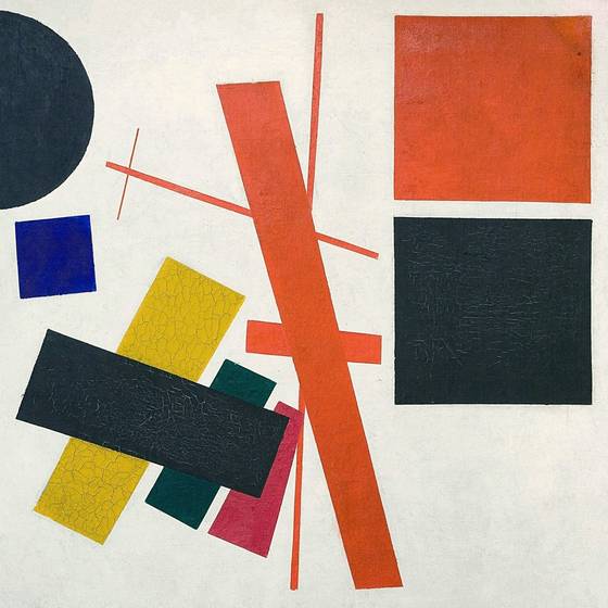″Suprematism″(1915) by Kazimir Malevich (1879-1935) is part of the ″Kandinsky, Malevich & Russian Avant-Garde″ exhibition at the Sejong Center for the Performing Arts in central Seoul. [EKATERINBURG MUSEUM OF FINE ARTS]
