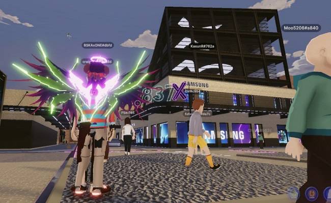 삼성전자 미국법인이 디센트럴랜드에 개설한 가상 매장 `삼성 837X` /사진=매경DB