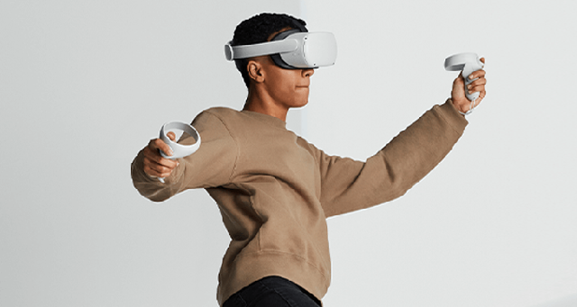 메타의 VR 기기 오큘러스 퀘스트2. 메타