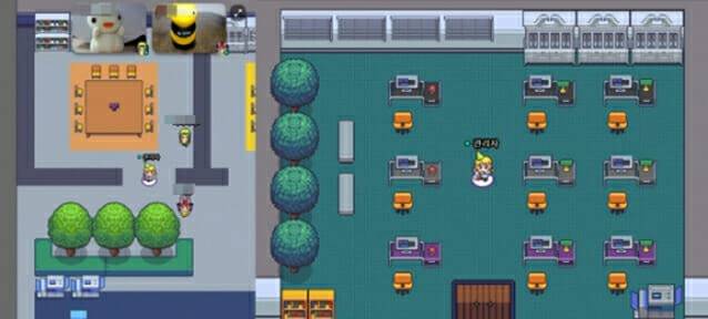 메타버스 플랫폼 게더타운엔 캠과 음성 인식 기능이 있다. 석효주씨는 이곳에 공부방을 열었다. 1인실부터 다인실까지 다채로운 구성이 눈길을 끈다. 실제 공부방과 유사한 형태다. (사진=꺄루타운 제공)