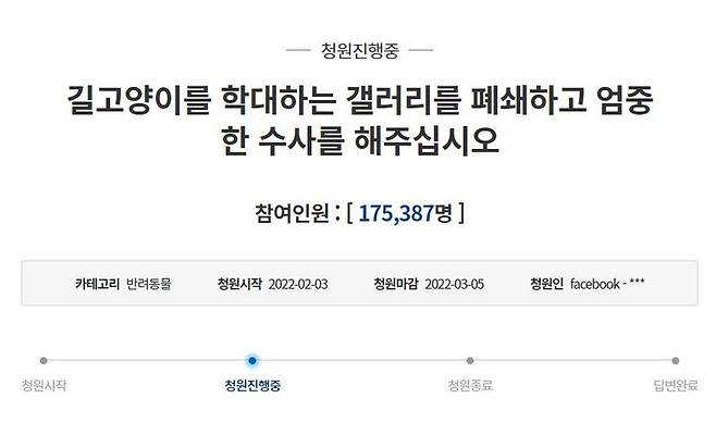 디시인사이드 '야옹이 갤러리' 폐쇄를 촉구하는 국민청원 / 사진=청와대 국민청원 게시판