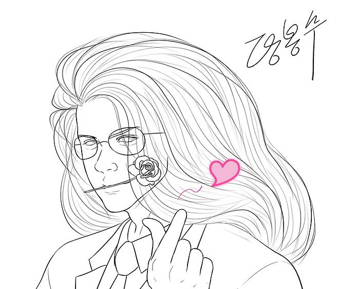 [서울=뉴시스] 장봉수 작가가 보내온 캐리커처 (사진=네이버웹툰 제공) 2022.02.18. photo@newsis.com *재판매 및 DB 금지