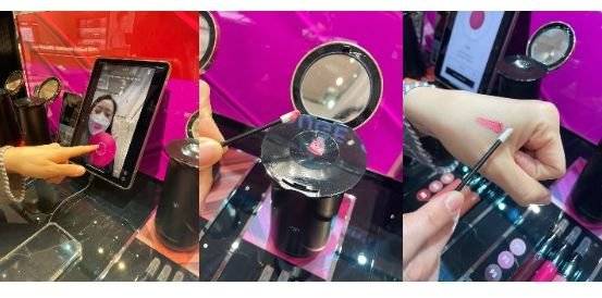 앱을 통해 촬영 한 뒤 즉석에서 색을 제조하는 장면. 유지연 기자