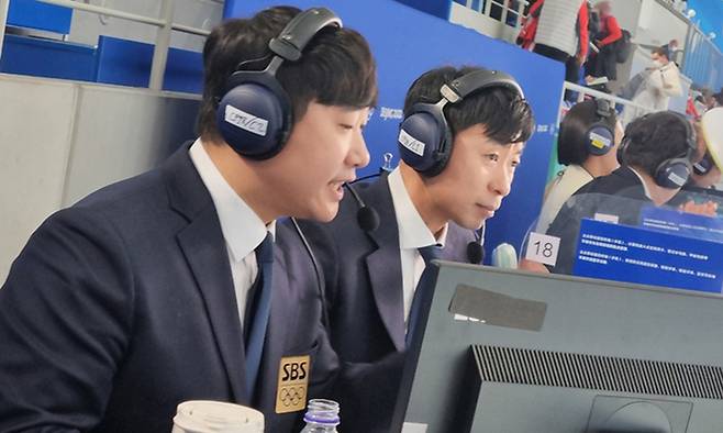 왼쪽부터 SBS 배성재 캐스터와 제갈성렬 해설위원. SBS 제공