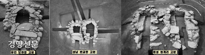 고구려군의 남하루트를 따라 한강 이남에 조성된 고구려 고분. 그러나 극히 일부를 제외한 고분들이 1~2기씩 조성되어 있다.|안신원 한양대 교수의 논문에서