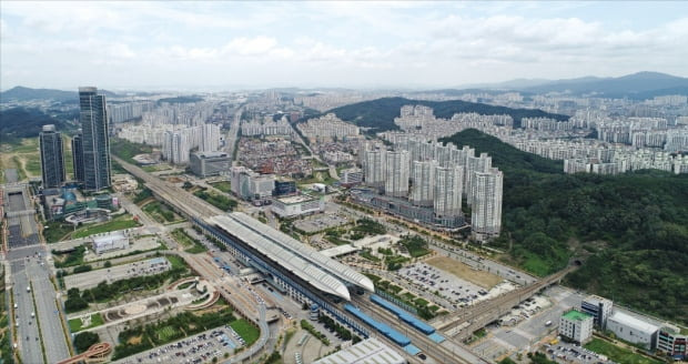 아산시 배방읍 KTX천안아산역 일대 모습. 사진=천안시