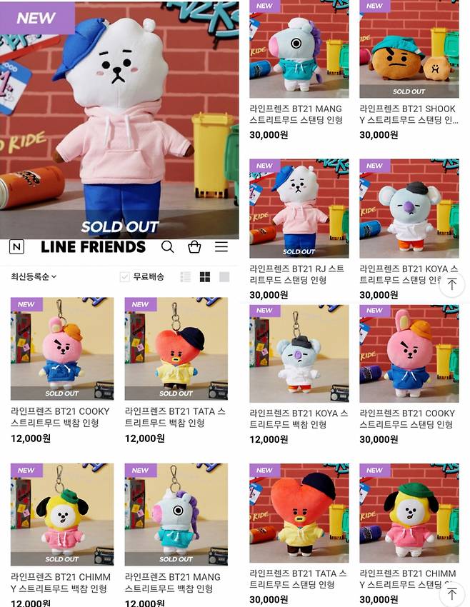 방탄소년단 진 RJ, 미디엄 스탠딩 인형도 가장 먼저 '품절'.."알제이는 사랑입니다"