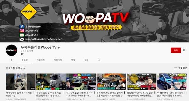 자동차와 관련된 다양한 정보를 전하는 유튜브 채널이 인기를 얻고 있다. /유튜브 채널 '우파푸른하늘' 캡처