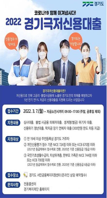 경기 극저신용대출 안내 포스터. / 사진제공=경기도