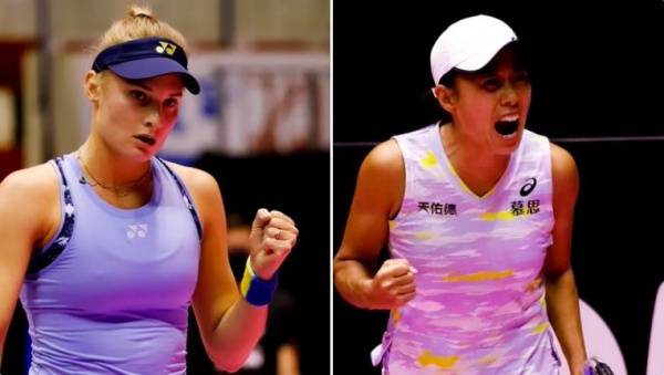 리옹오픈 결승에서 만난 야스트렘스카(왼쪽)와 장슈아이