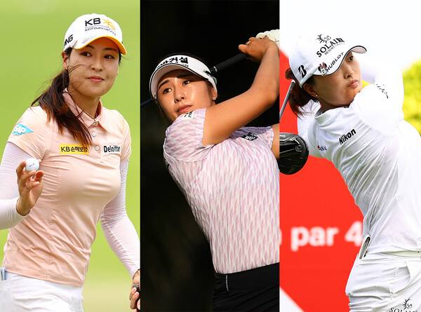 2022년 미국여자프로골프(LPGA) 투어 HSBC 위민스 월드 챔피언십 우승 경쟁에 가세한 전인지, 이정은6, 고진영 프로가 이번 대회에서 경기하는 모습이다. 사진제공=Getty Images_LPGA