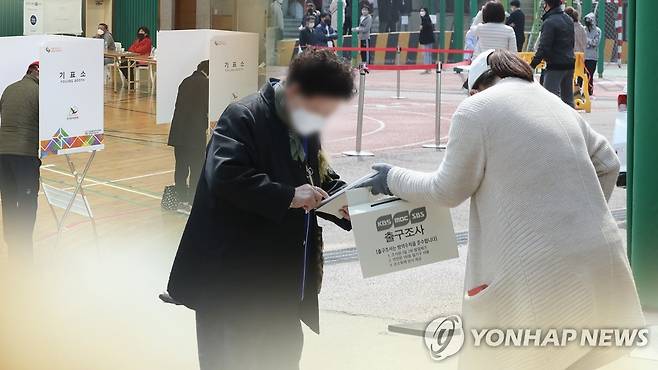 출구조사 (CG) [연합뉴스TV 제공]