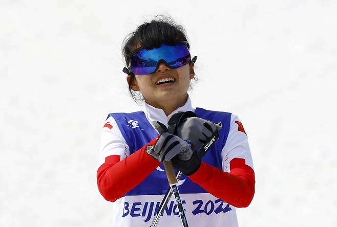 중국 노르딕스키 선수 왕웨<저작권자(c) REUTERS/연합뉴스, 무단 전재-재배포 금지>