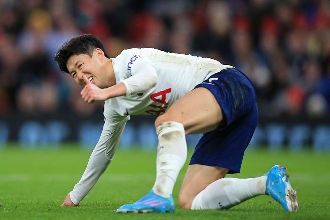 3경기 연속골 사냥에 실패한 손흥민. [AFP=연합뉴스]