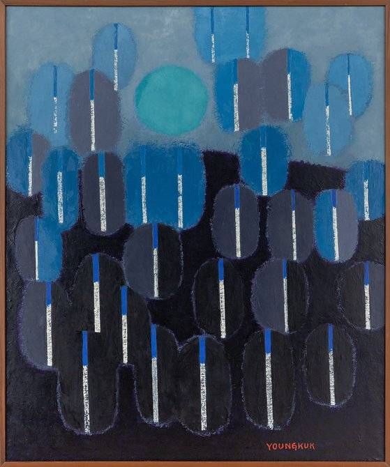 16일 개막하는 화랑미술제에 출품된 유영국(1916-2002) 작품, 1980.73.7x 62 cm. [사진 국제화랑]