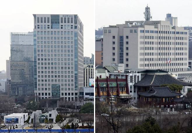 윤석열 대통령 당선인이 17일 청와대 이전 부지를 외교부가 입주해 있는 광화문 정부서울청사와 용산 국방부 청사 두 군데로 압축했다. (사진= 연합뉴스)