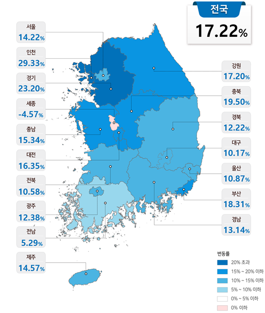 2022년도 공동주택가격(안). 국토교통부 제공