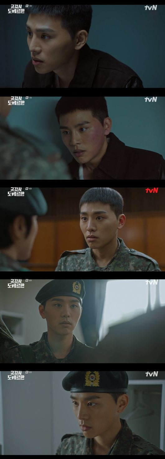 Military Prosector Doberman Kim Woo-suk started his second unimaginable military life.In TVNs Military Prosector Doberman, which was broadcast on the 21st and 22nd, Roh Tae-nam (Kim Woo-seok), who was brought to the forefront by Oh Yeon-soo after the desertion trial, was portrayed.Roh Tae-nam, who was caught in the back of Cho Bo-ah while trying to leave Korea after desertion, was taken to the investigation room and questioned by Do Bae-man (Security Bo-ah).Roh Tae-nam, who thought that he was on his side, softened his soaring anger and expressed his gratitude to the Savior in an instant, as if he had met the Savior.However, he was forced to confiscate his face for a moment, hit Roh Tae-nams cheek, and applied the crime of leaving the military without any hesitation.On the other hand, Roh Tae-nam was sentenced to a probationary sentence in the desert trial, but he was sent to the front line unit in the division by the aging young.After the trial, when Angyoung entered the court, Roh Tae-nam approached with joy that his mother came to see him, but Angyoung immediately slapped his son.Then he talked about his last chance with his icy eyes and tone, and the frightened Roh Tae-nam froze and caused tension without saying anything.So, Roh Tae-nam met with Ahn Byung-jang (Ryu Sung-rok), who is woven into a bad performance in the GOP, and the platoon members in an unusual atmosphere, and raised questions about the future development by foreshadowing that he would start his unsettled military life again.In this process, Kim Woo-suk perfectly expresses the psychological state of Roh Tae-nam, who goes to and from the pole several times a day depending on who he is with, sometimes anger, sometimes wry, and sometimes raises the immersion of the drama vertically.Kim Woo-suk, who captures the attention of viewers every time he appears in three dimensions based on the solid acting power that is fully melted in the character.As he started his second military life, Roh Tae-nam, who is expected to show his performance, is getting more and more excited, which can be seen in Military Prosector Doberman, which is broadcasted every Monday and Tuesday at 10:30 pm.Military Prosector Doberman