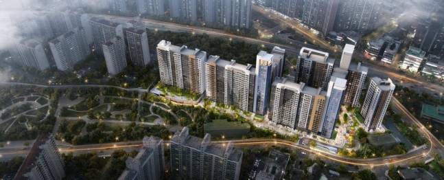 용인 수지 성복역 리버파크 아파트 리모델링 사업 조감도 [포스코건설 제공]