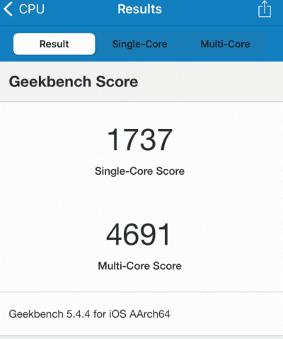 아이폰SE 3세대 벤치마크 성능 테스트 결과(사진=지디넷코리아)