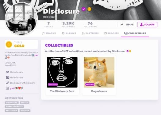 오디우스 플랫폼 내 컬렉션 프로필 / 이미지=메사리 보고서