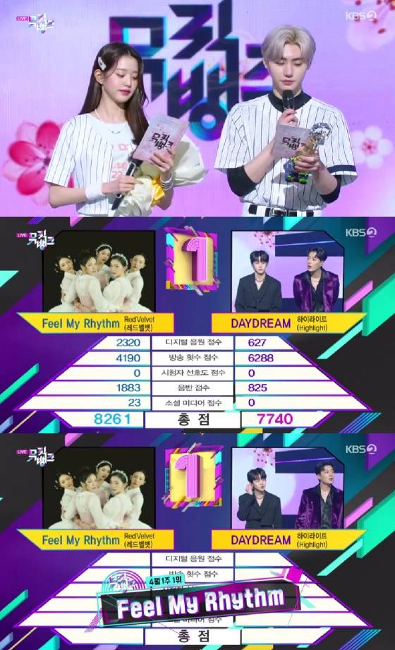 레드벨벳 1위 / 사진=KBS 2TV 뮤직뱅크