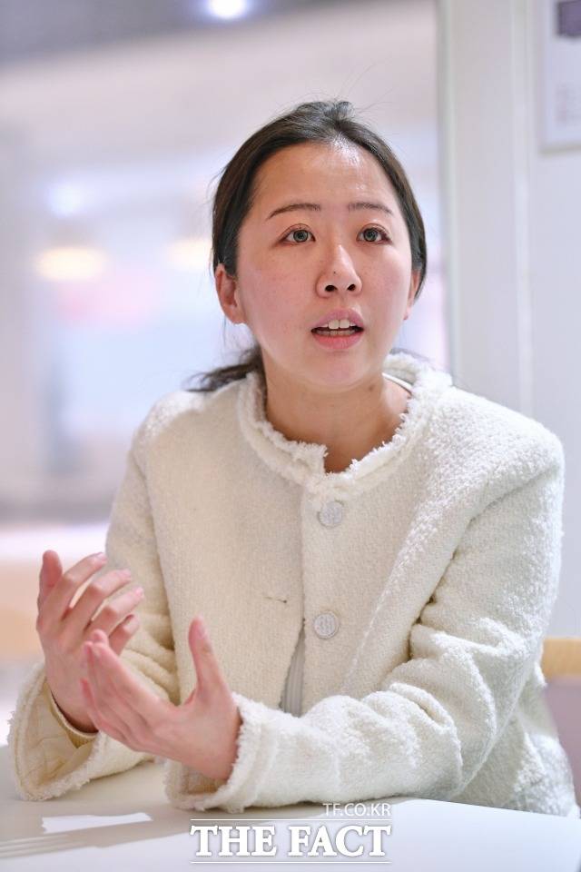 김본비 예비후보는 현행 공천 제도는 기성 정치인 기준으로 짜여져 있다고 지적했다. /남윤호 기자