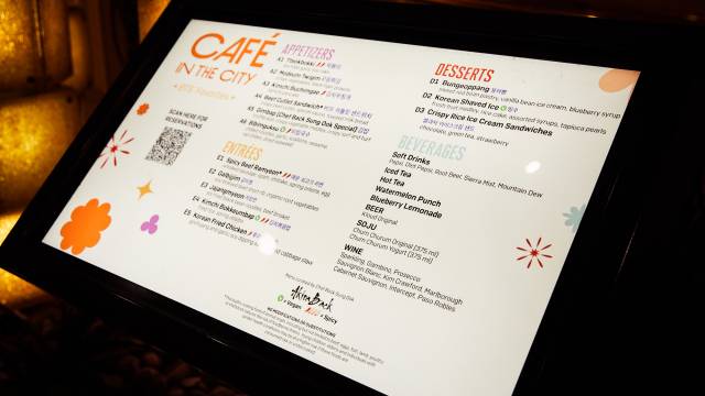 CAFE IN THE CITY 메뉴판 / 사진=빅히트 뮤직 제공