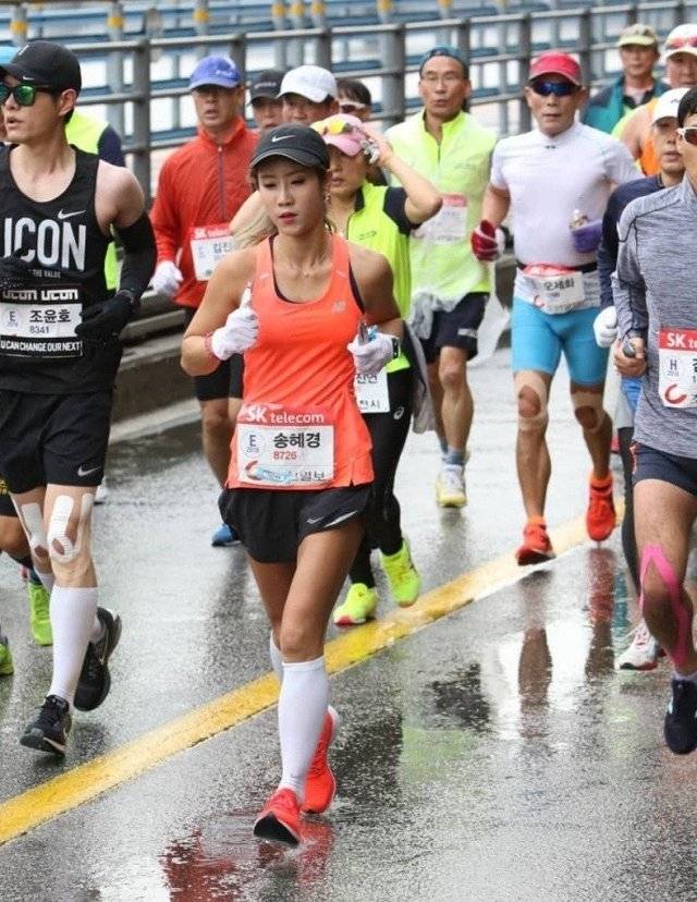 송혜경 씨가 질주하고 있다. 송혜경 씨 제공