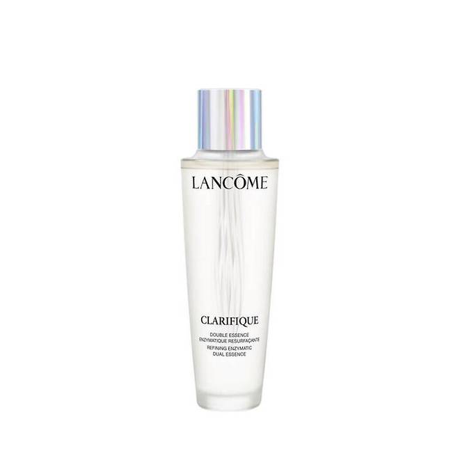 랑콤 클라리피크 듀얼 에센스 - AHA와 BHA가 각질을 부드럽게 제거하고 야생 너도밤나무 싹 추출물, 비타민 C 유도체, 효모 추출물이 피부를 맑고 촉촉하게 한다. 150 mL 12만6천원.
