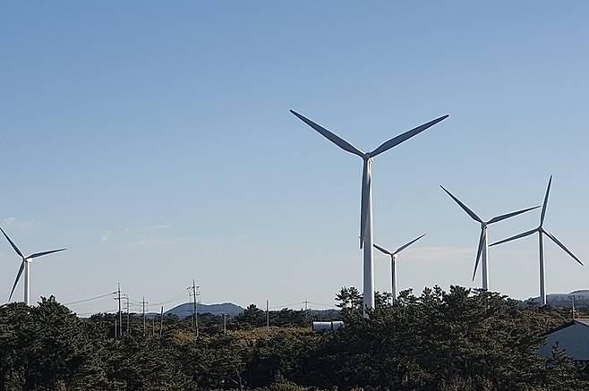 제주에너지공사가 운영 중인 동복·북촌 풍력발전단지. (사진=제주에너지공사 제공) *재판매 및 DB 금지