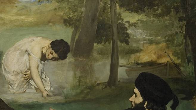 에두아르 마네, 풀밭 위의 점심 식사(일부), 208 x 264.5cm, 1863