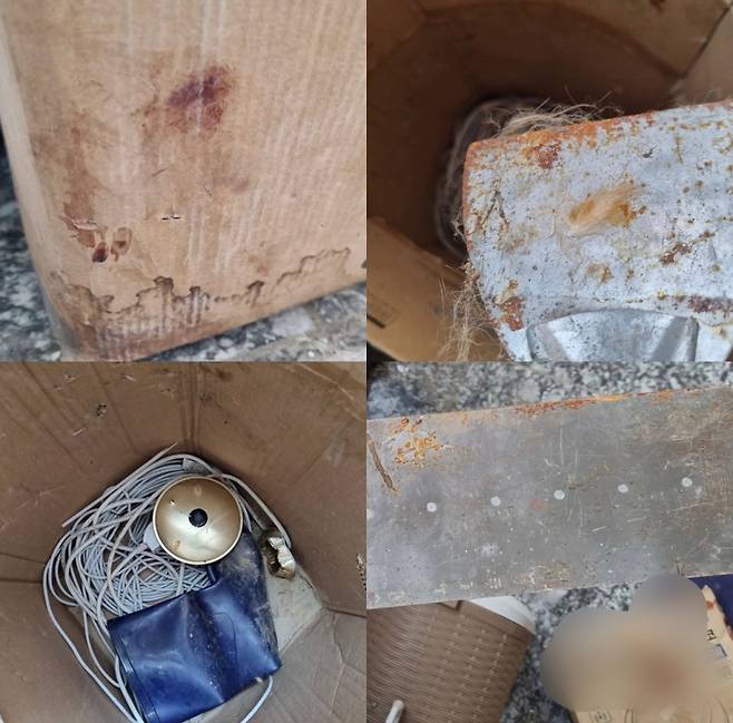 고양이가 학대범으로부터 빠져나가려 애썼다던 흔적들./사진=제보자 제공