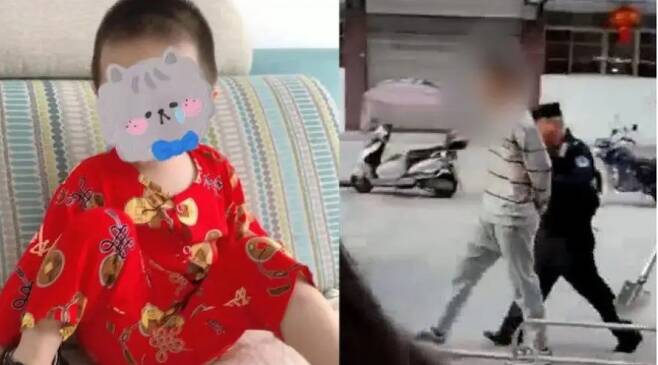 게임과 현실을 착각해 무자비한 폭력을 휘두른 남성에게 공격을 받고 사망한 2세 아동(왼쪽)과 가해 남성(오른쪽) / 웨이보