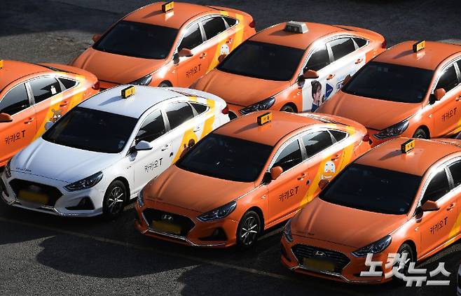 서울 시내 한 택시 차고지 모습. 황진환 기자