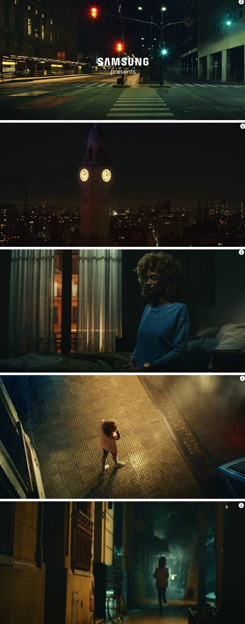 삼성 갤럭시 광고 ‘밤 올빼미들, 당신의 갤럭시, 당신의 길’ 갈무리, 삼성 유튜브