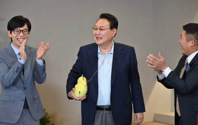 '유 퀴즈 온 더 블럭' 녹화 장면. [윤석열 대통령 당선인 인스타그램]