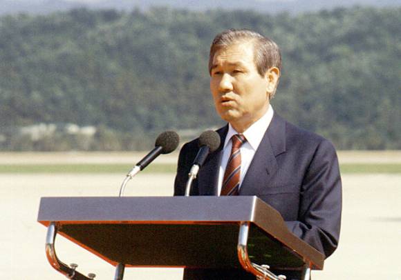 사진은 1989년 노태우 전 대통령이 교황 요한바오로2세 방한 행사에 참석한 모습. [사진=뉴시스]