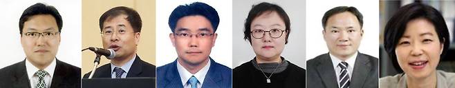 윤석열 대통령 당선인이 대통령 비서실 비서관급 1차 인선을 단행했다. 왼쪽부터 경제수석실 경제금융비서관으로 내정된 김병환, 산업정책비서관으로 내정된 강경성, 중소벤처비서관으로 내정된 김성섭, 농해수비서관으로 내정된 김정희, 국토교통비서관으로 내정된 백원국,과학기술비서관으로 내정된 조성경. /연합뉴스
