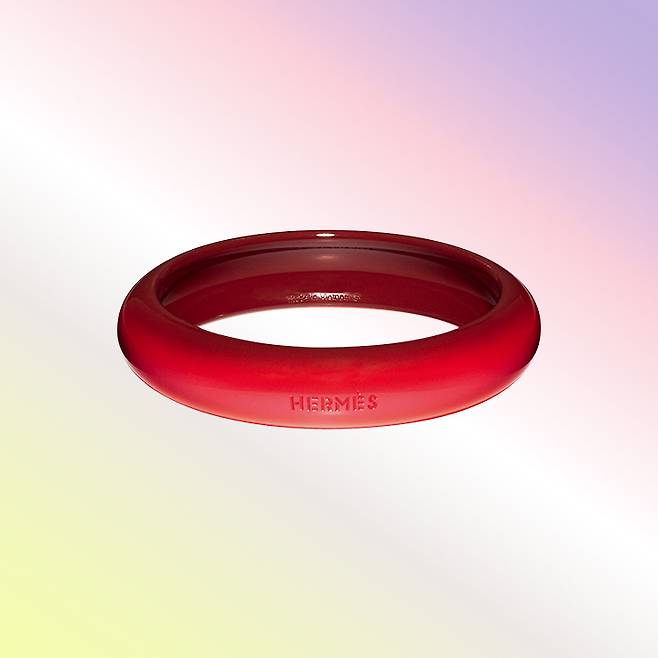 레드 컬러 뱅글 가격미정 에르메스.