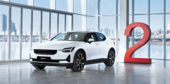 폴스타의 전기차 ‘폴스타2’는 지난달 한국 수입차 중 가장 많이 팔린 전기차였다. 사진은 폴스타2. [사진 폴스타코리아]