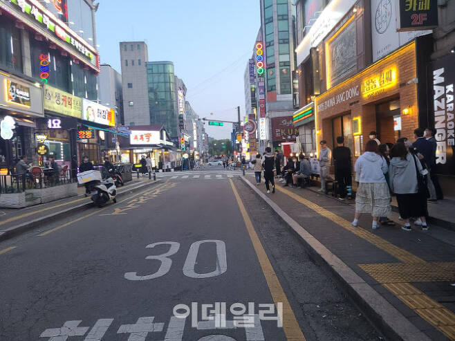 수원 인계동 ‘인계박스’ 거리모습.(사진=김아라 기자)